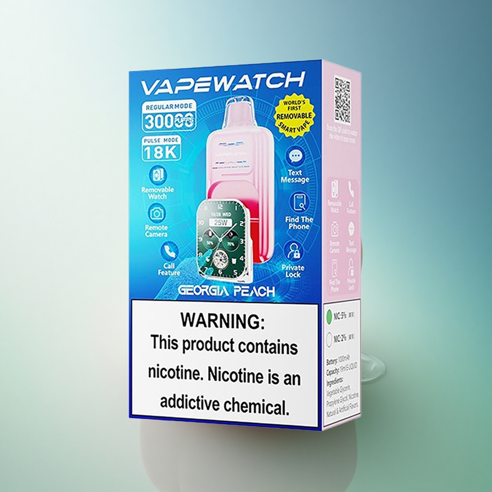 JNR VapeWatch 30000 Georgia Peach Dual Mesh Coil 19mL 1000mAh
