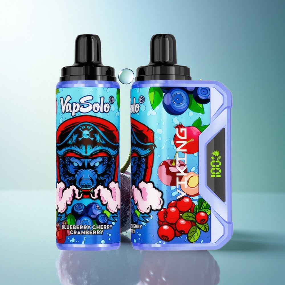 VapSolo VIKING 12000 Puffs Blueberry Cherry Cranberry 22ml Nicotine
