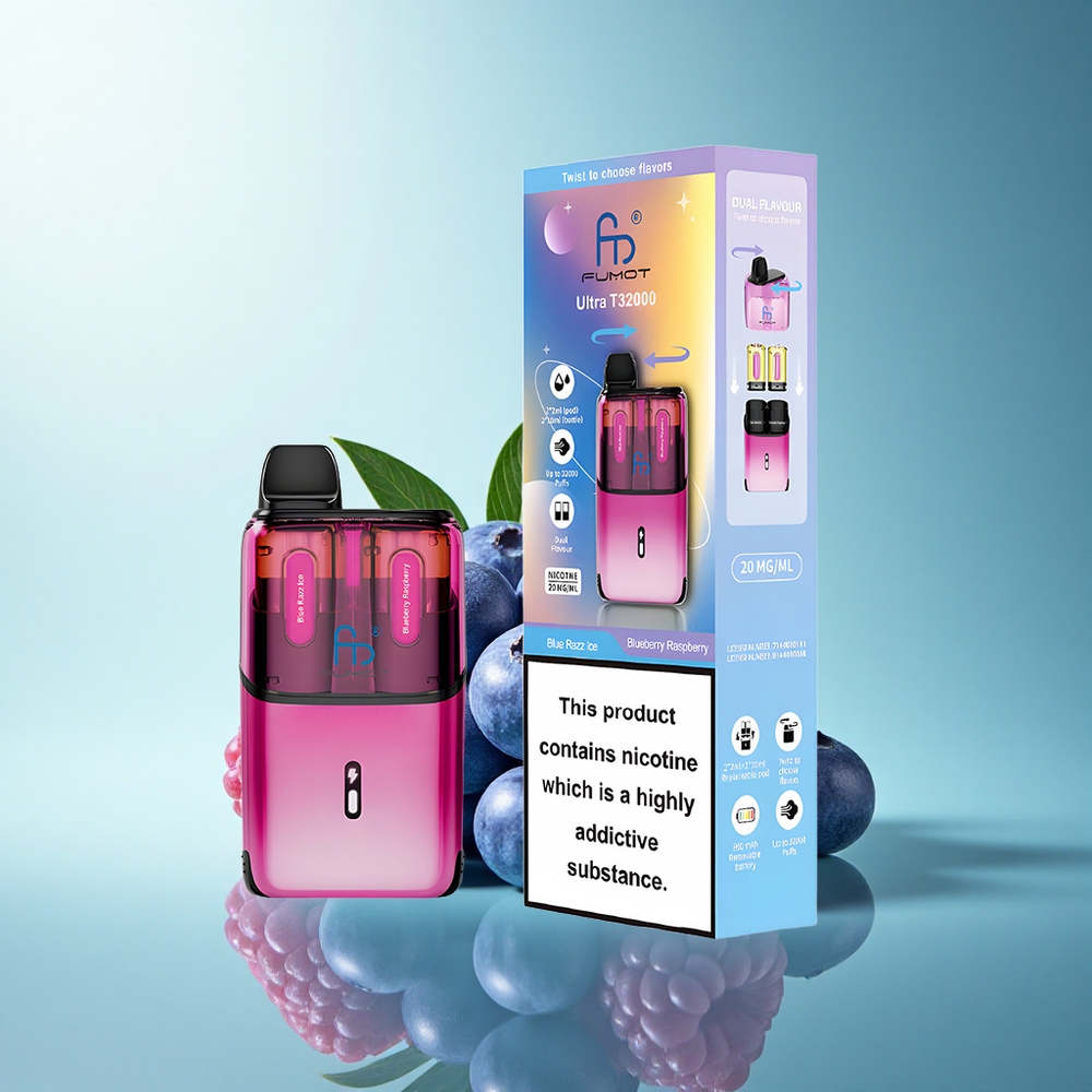 Fumot Ultra T32000 Puffs Blueberry Raspberry 800mAh 24ml Mesh Coil