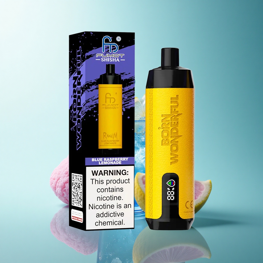 RandM Fumot Shisha 10000 Puffs Blue Raspberry Lemonade 18ml 0.5% Nicotine