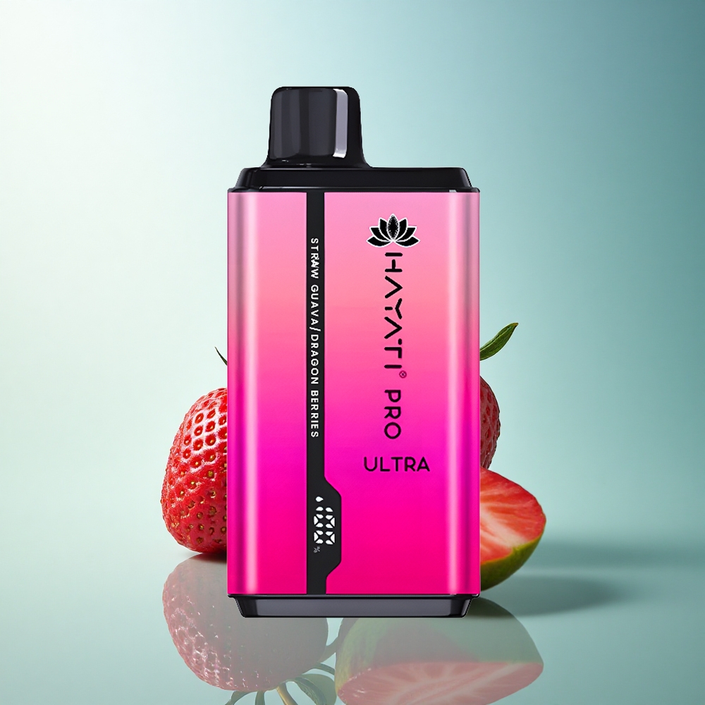 Hayati Pro Ultra 15000 Puffs Strawberry Guava Dragon Berries 850mAh 24ml 2% Nicotine