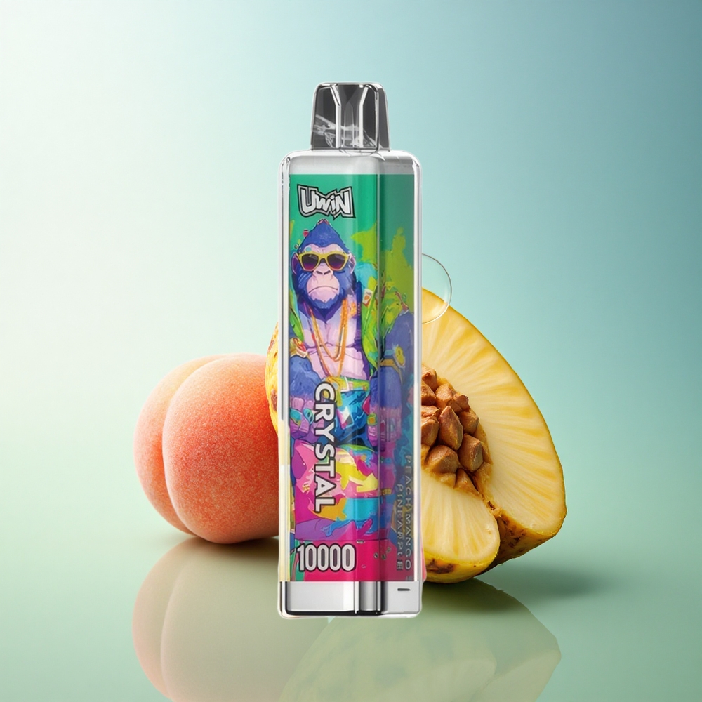 Uwin Crystal 10000 Puffs Peach Mango Pineapple RGB Lights 650mAh Rechargeable 18ml