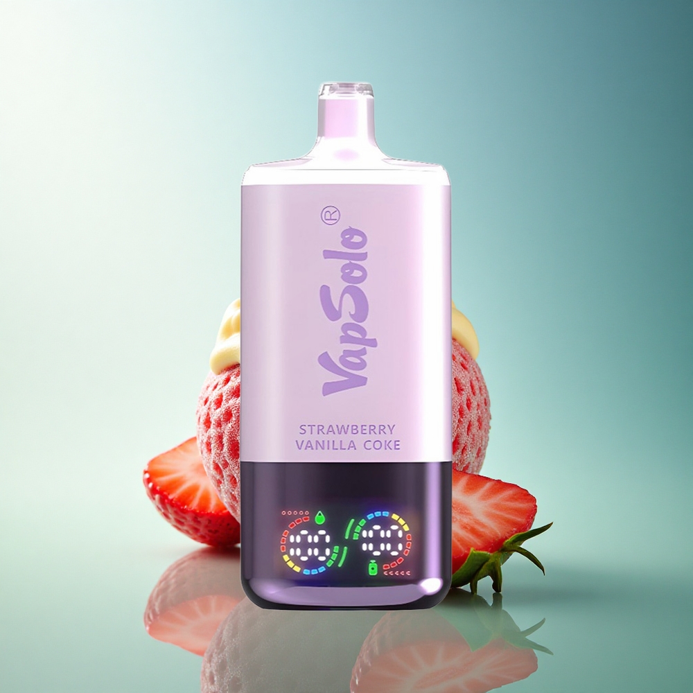 Vapsolo Triple 30000 Puffs Strawberry Vanilla Coke Triple Tank 40ml E-Liquid Nicotine 20mg/ml