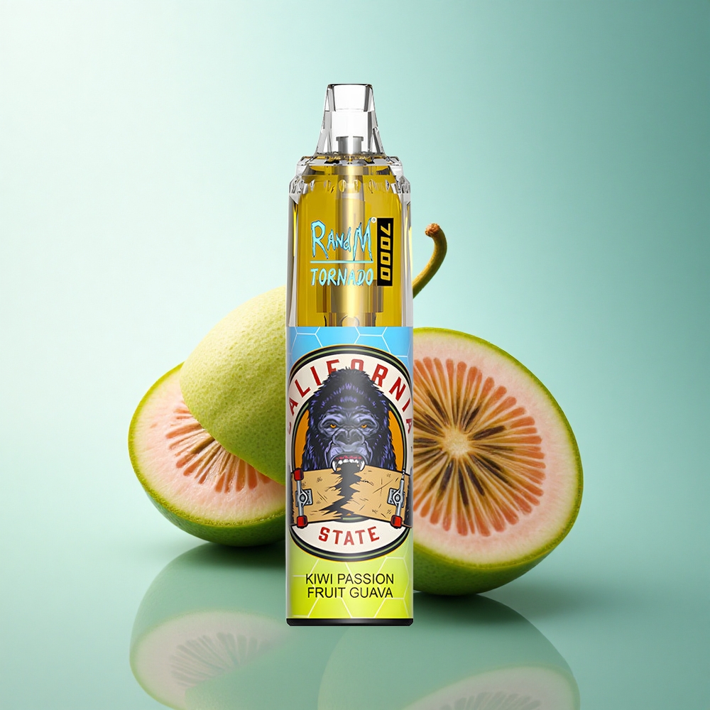 RandM Fumot Tornado 7000 Puffs Kiwi Passion Fruit Guava Mesh Coil 5% Nicotine