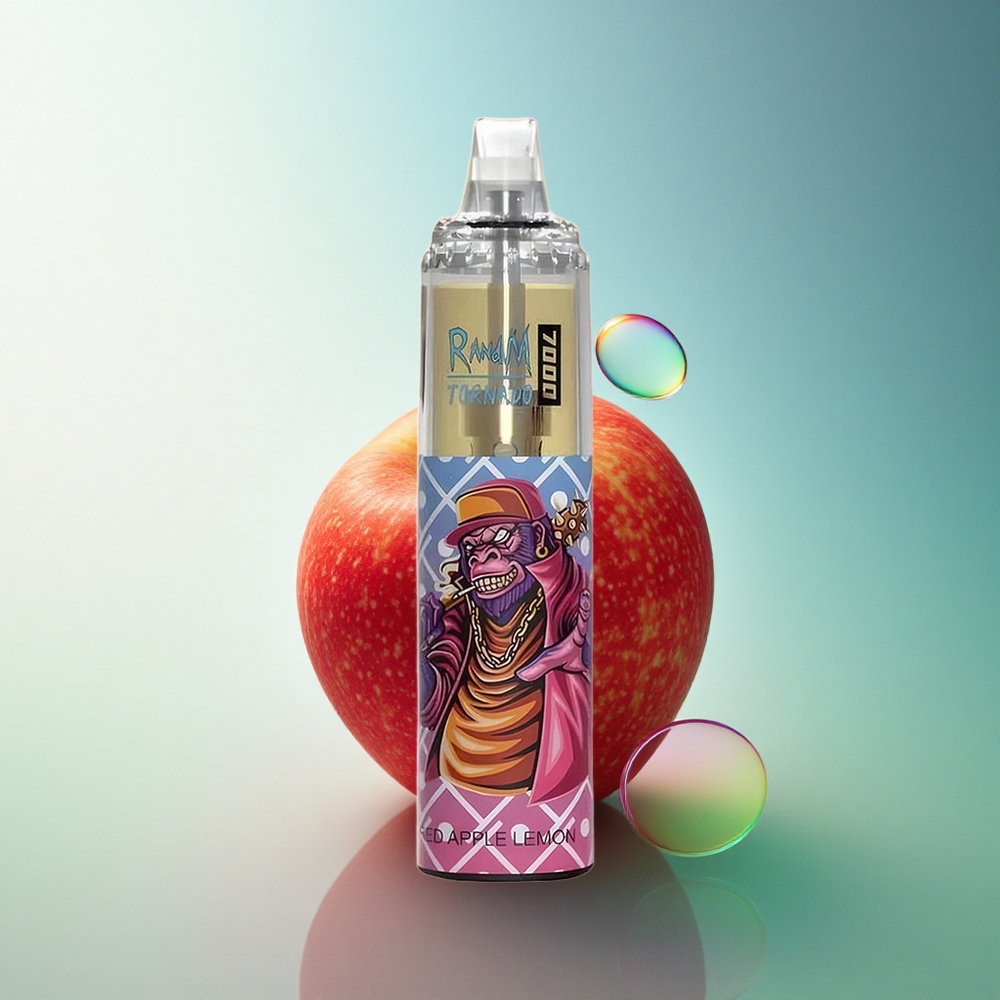 RandM Fumot Tornado 7000 Puffs Red Apple Lemon Disposable Vape with Mesh Coil and 850mAh Battery
