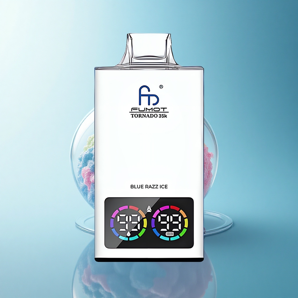 Fumot Tornado 35000 Puffs Blue Razz Ice Dual Mesh Coil 15ml E-juice 700mAh Battery