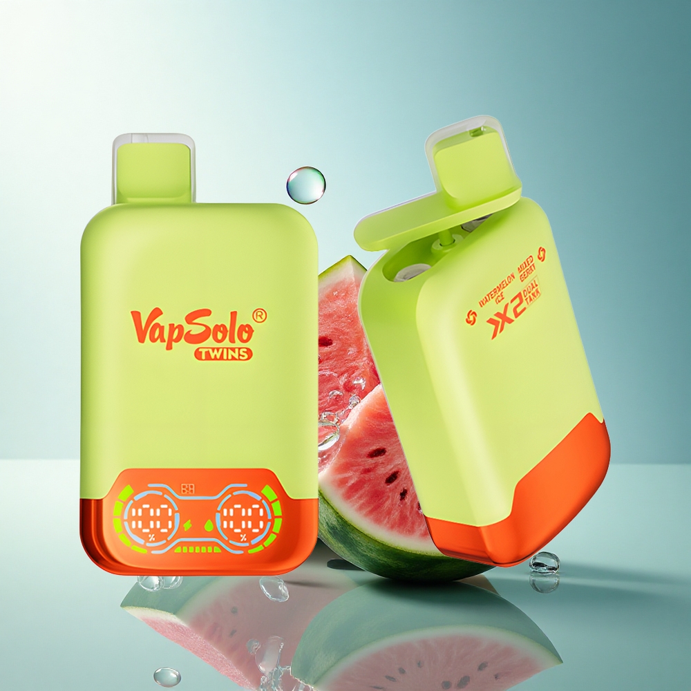 Vapsolo Twins 20000 Puffs Watermelon Ice & Mixed Berry Double Tank 40ml