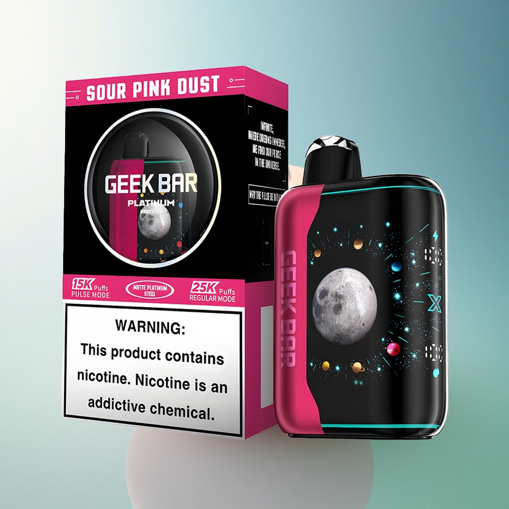 GEEK BAR Platinum Edition 25000 Puffs Sour Pink Dust Dual Mesh USB-C 2% Nicotine
