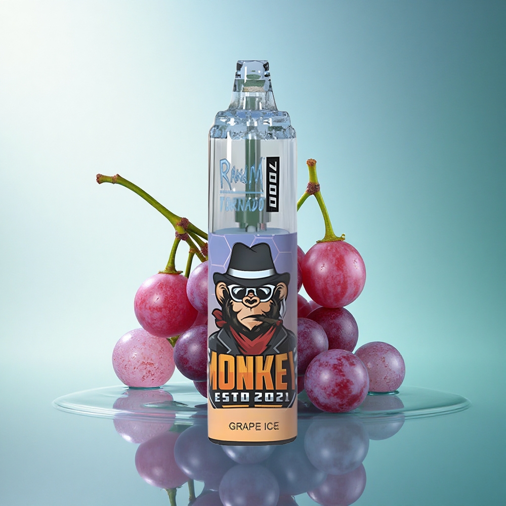 RandM Fumot Tornado 7000 Puffs Grape Ice 850mAh Mesh Air-Adjustable