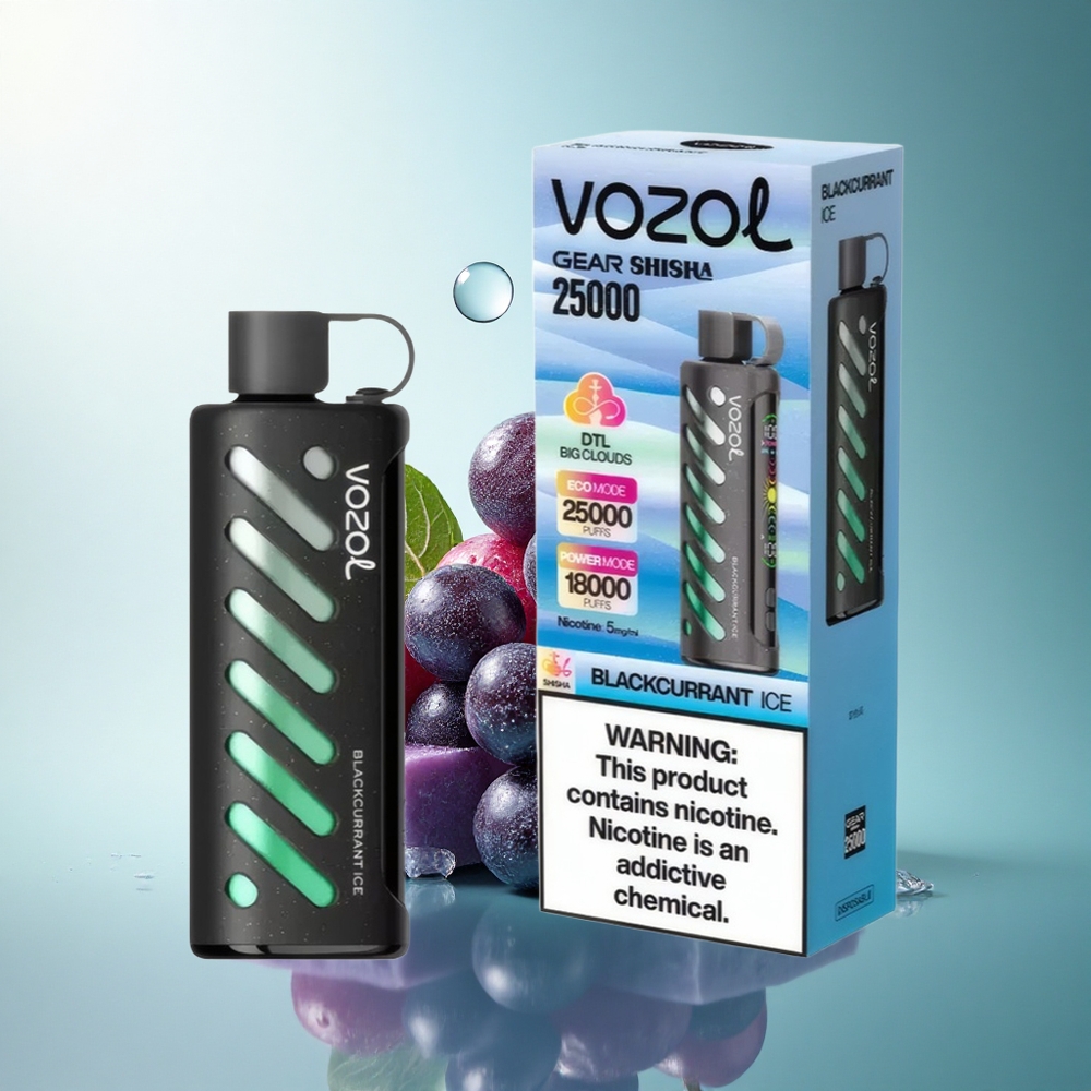 VOZOL Gear Shisha 25000 Puffs Blackcurrant Ice Dual Mesh 1000mAh