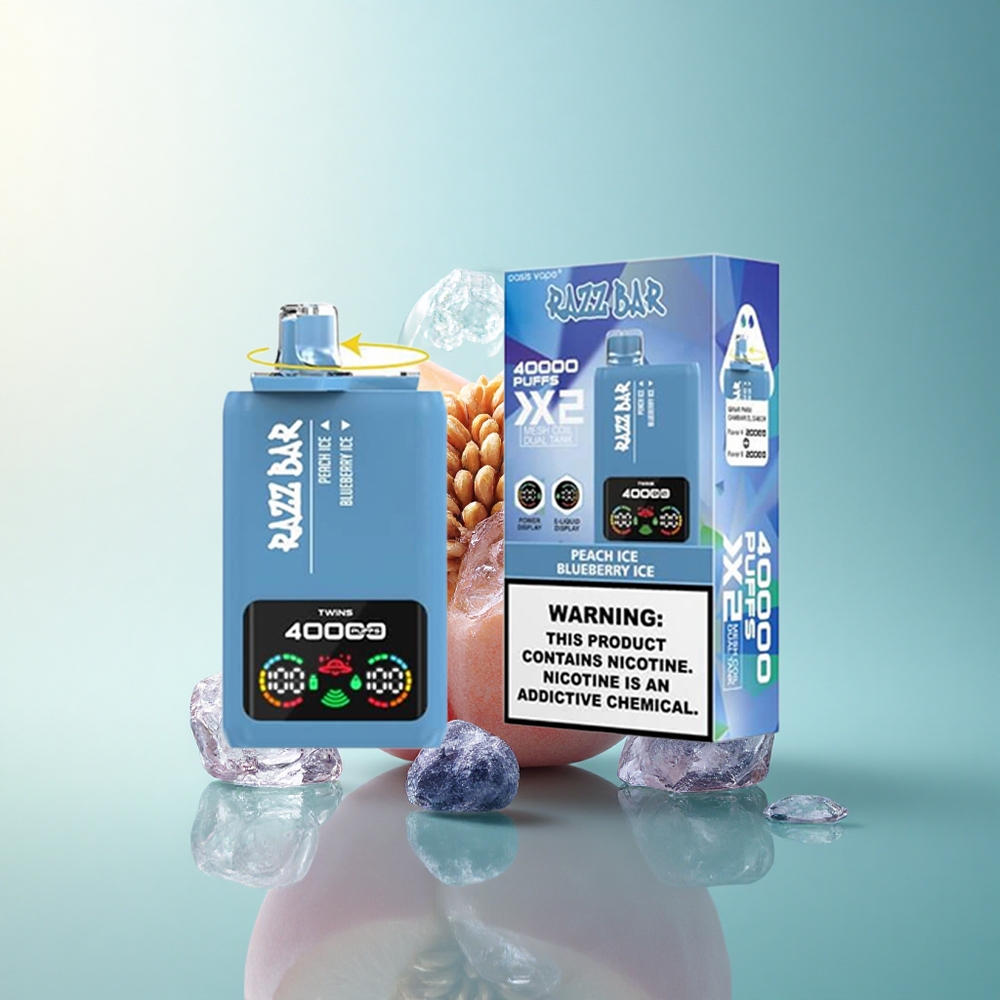 Razz Bar 40000 Puffs Peach Ice - Blueberry Ice 650mAh 2% Nicotine