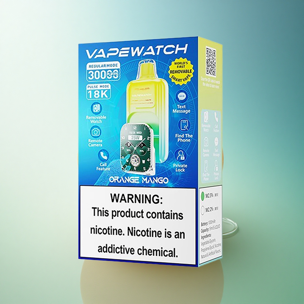 JNR VapeWatch 30000 Orange Mango Dual Mesh 19mL 5% Nicotine