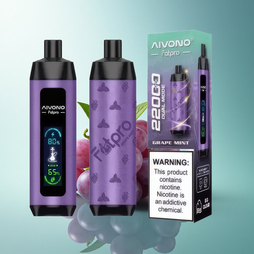 Aivono Aim Fatpro 22000 Puffs Grape Mint 600mAh 5% Nicotine