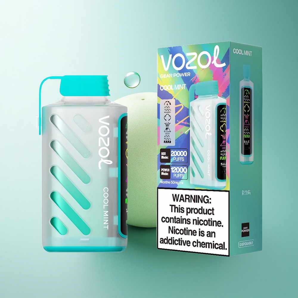 VOZOL Gear Power 20000 Puffs Cool Mint Dual Mesh 20mL Nicotine 5%