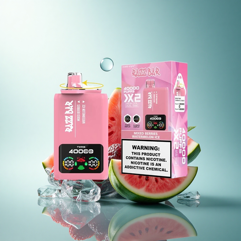 Razz Bar 40000 Puffs Mixed Berries - Watermelon Ice with 5% Nicotine and 650mAh Battery