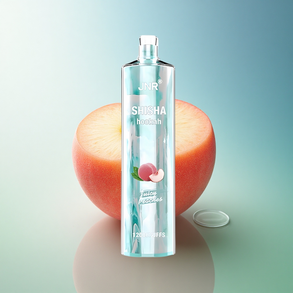 JNR Shisha Hookah 12000 Juicy Peaches 750mAh 24ml Nicotine-Free