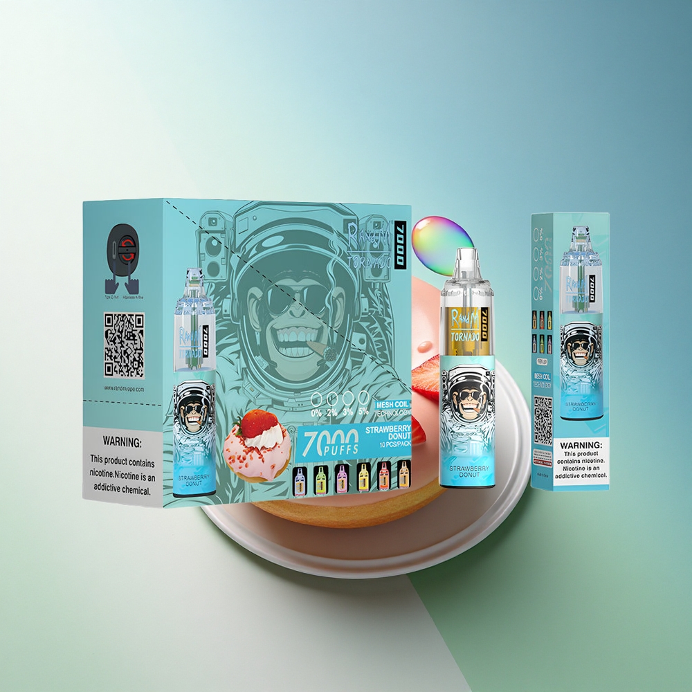 RandM Fumot Tornado 7000 Puffs Strawberry Donut Mesh 850mAh 5% Nicotine