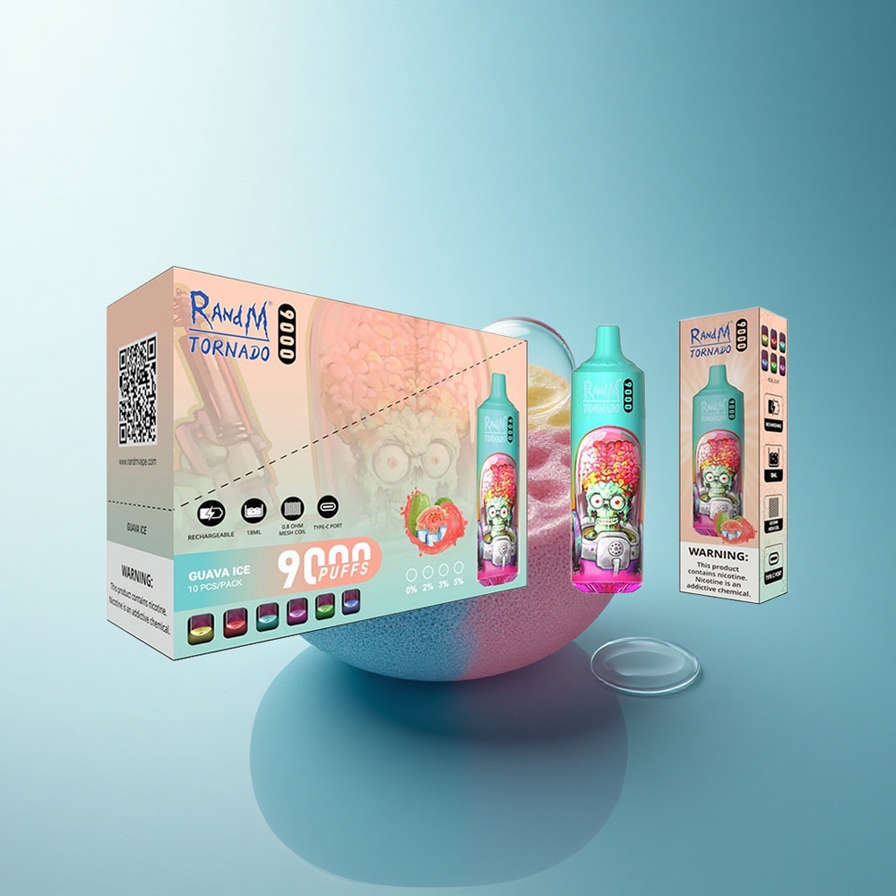 RandM Fumot Tornado 9000 Puffs Blue Sour Raspberry Mesh Coil 850mAh