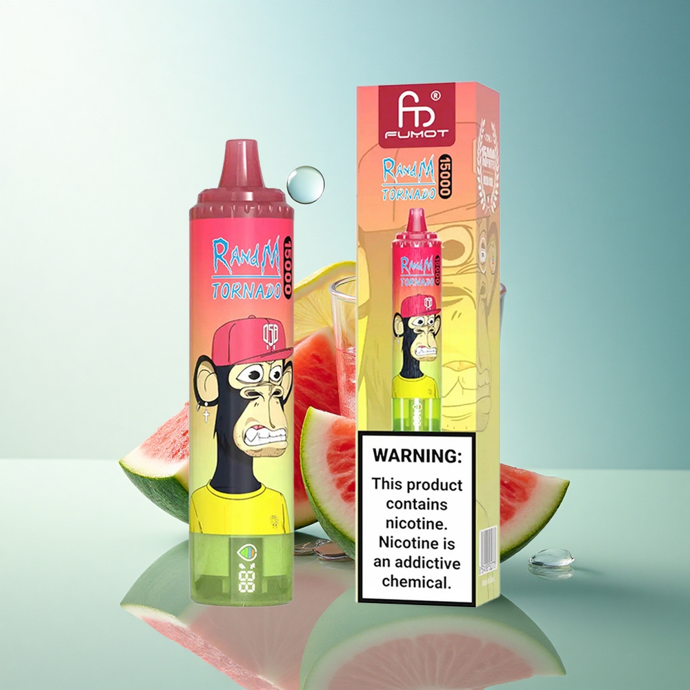 RandM Fumot Tornado 15000 Puffs Strawberry Watermelon Lemonade Mesh 25ml 5% Nicotine