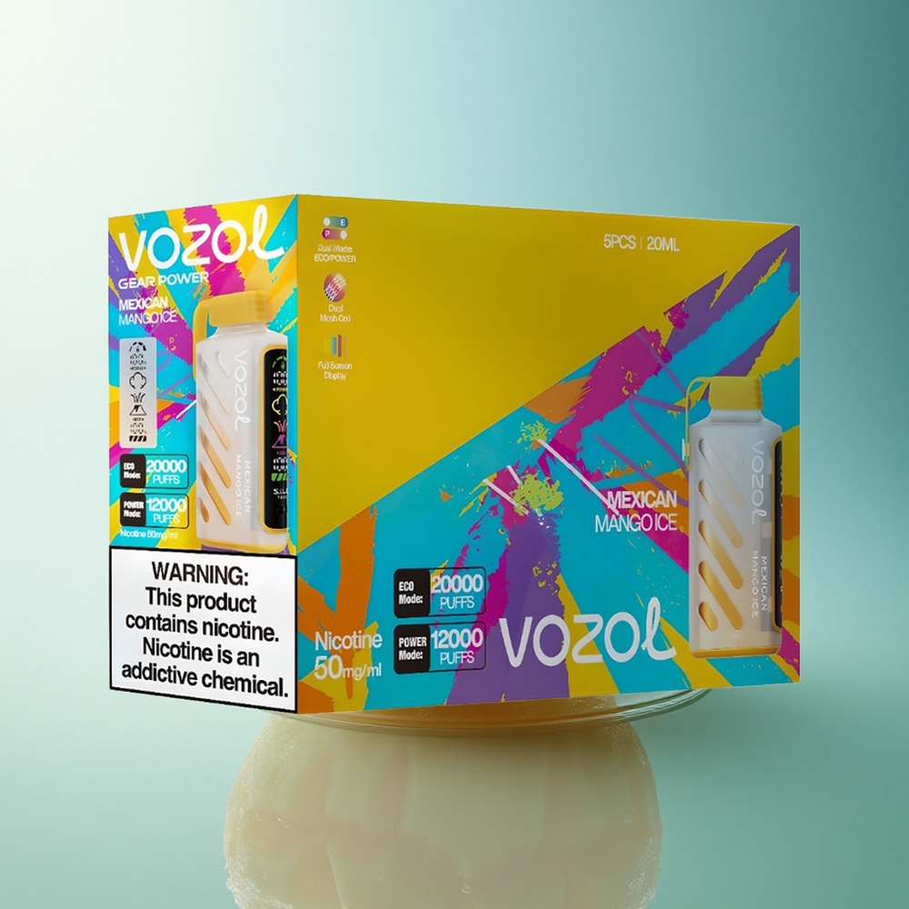 VOZOL Gear Power 20000 Puffs Mexican Mango Ice with Dual Mesh Coil & 20mL Pre-Filled Liquid