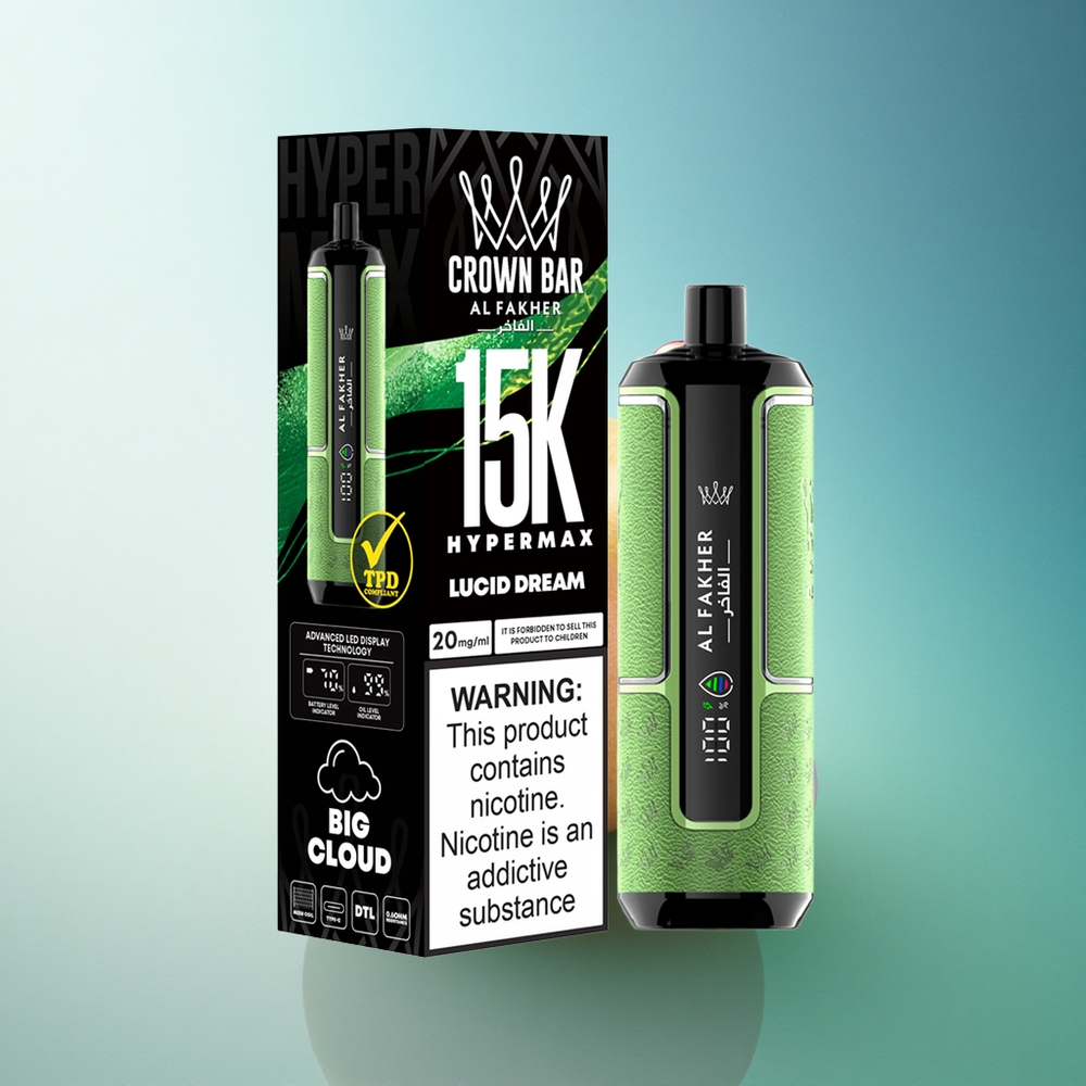 Al Fakher Crown Bar 15K Hypermax Lucid Dream 22ml 600mAh 6mg Nicotine