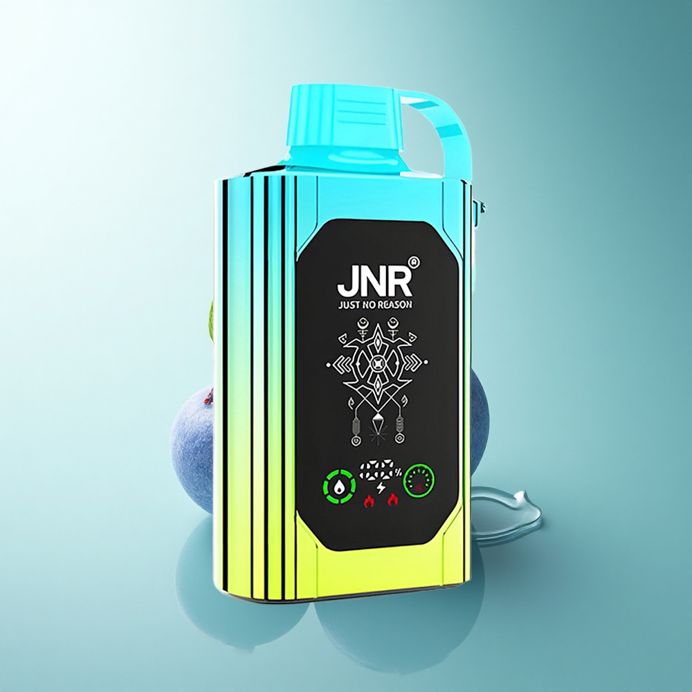 JNR Shisha Hookah Box 20500 Blueberry Mint HD Display Dual Mesh Coil Type-C