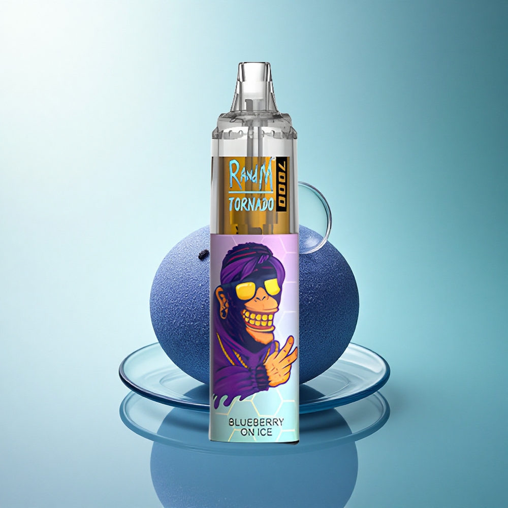 RandM Fumot Tornado 7000 Puffs Blueberry On Ice with Mesh Coil and 5% Nicotine