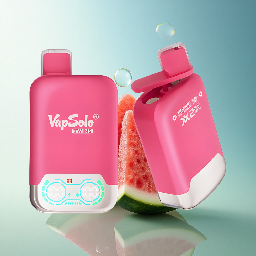 Vapsolo Twins 20000 Puffs Strawberry Watermelon & Gummy Bear 40ml Nicotine 20mg/ml Type-C