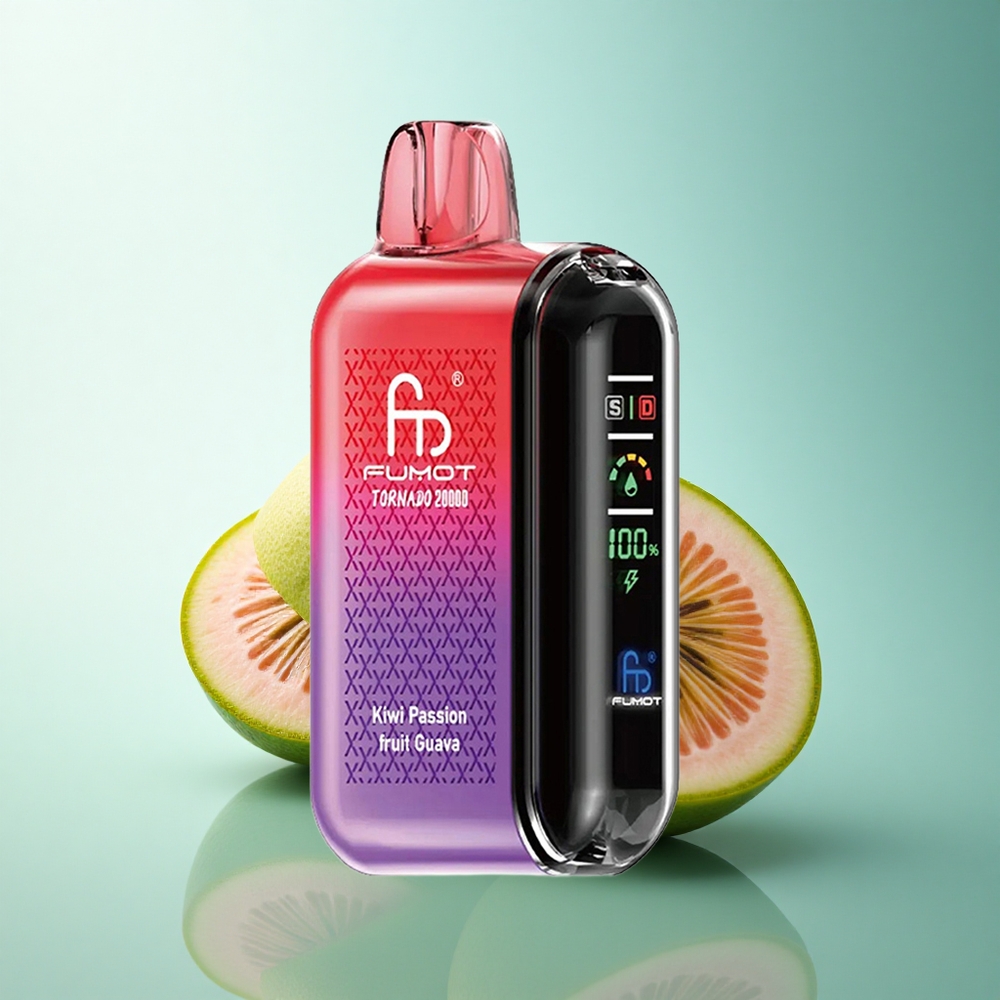 Fumot Tornado 20000 Puffs Kiwi Passion Fruit Guava Dual Mesh Coil 850mAh 2% Nicotine