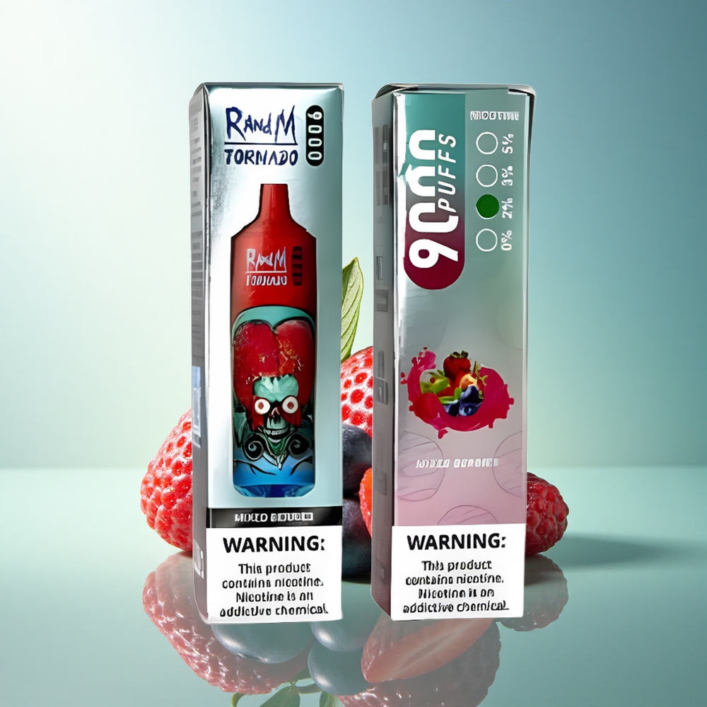 RandM Fumot Tornado 9000 Puffs Mixed Berries Mesh Coil 18mL 850mAh Rechargeable