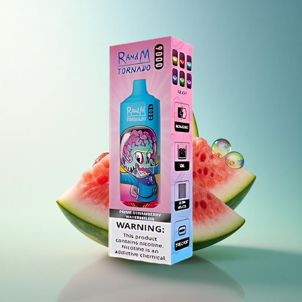 RandM Fumot Tornado 9000 Puffs Strawberry Watermelon Mesh Coil 18mL 850mAh