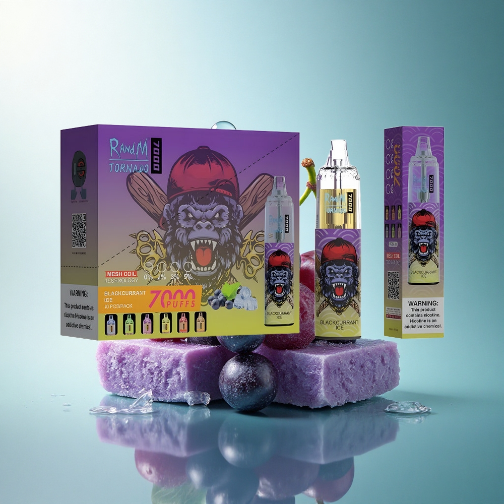 RandM Fumot Tornado 7000 Puffs Blackcurrant Ice Mesh 850mAh 5% Nicotine