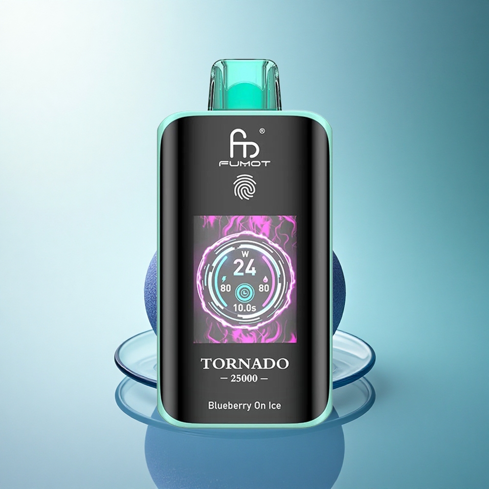 Fumot Tornado 25000 Puffs Blueberry On Ice with HD Screen & 700mAh Battery