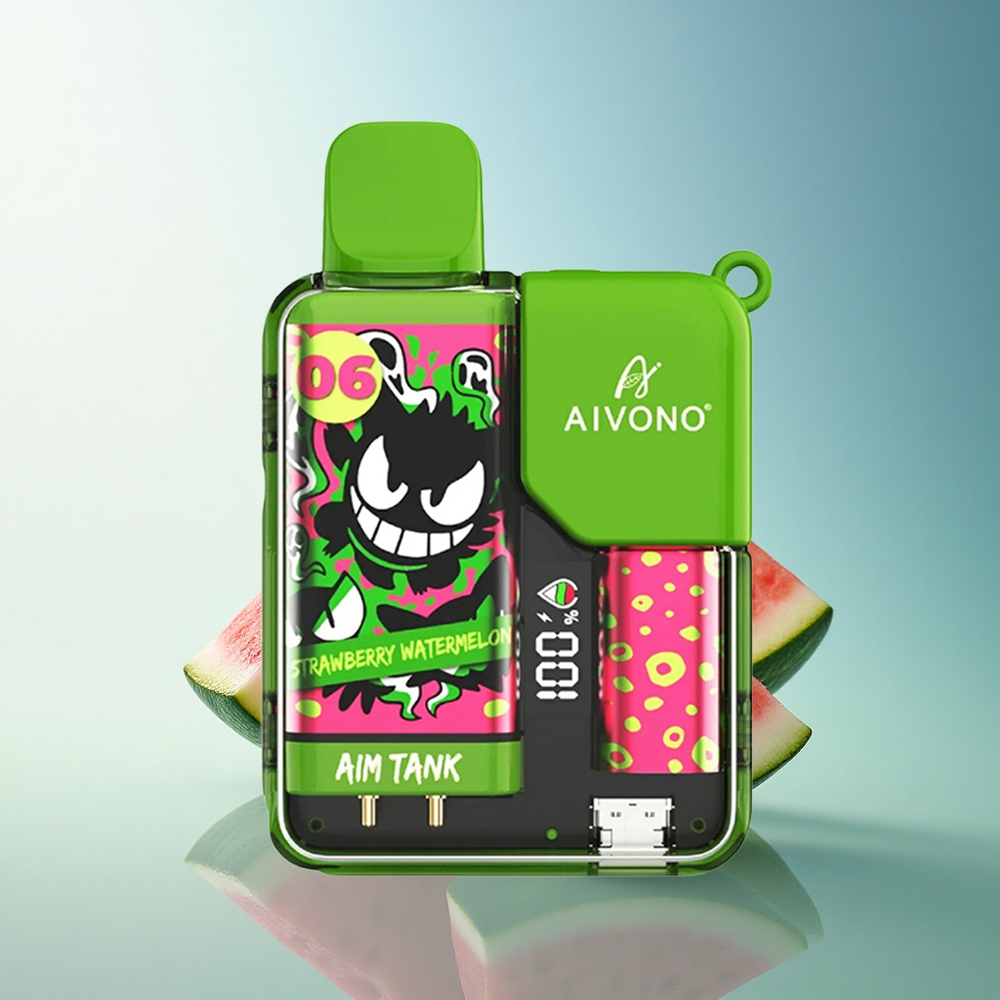 Aivono Aim Tank 9500 Puffs Strawberry Watermelon 650mAh 5% Nicotine