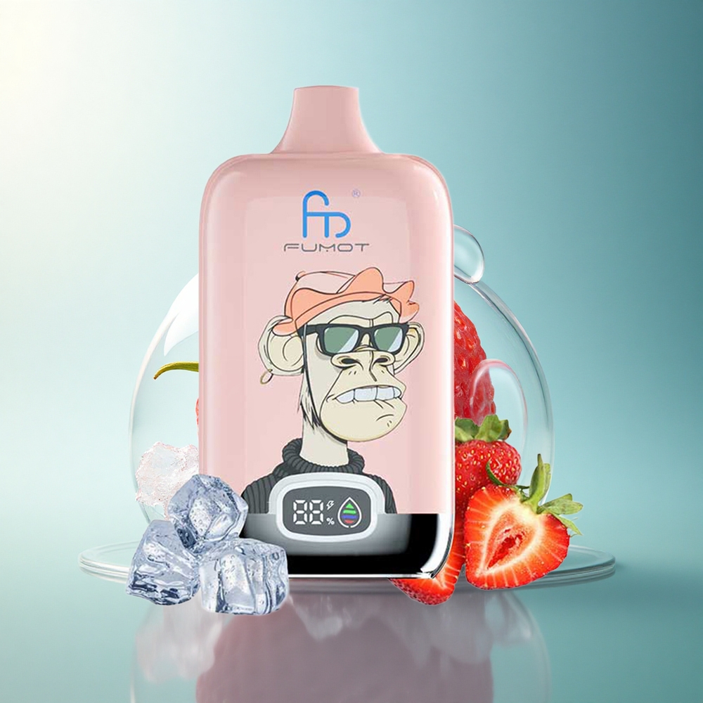 Fumot Tornado Digital Box 12000 Puffs Strawberry Ice Mesh Coil 550mAh
