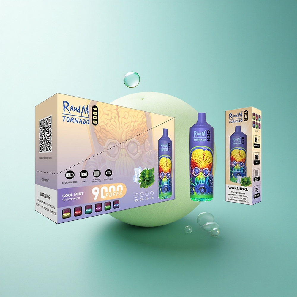 RandM Fumot Tornado 9000 Puffs Cool Mint 18mL Mesh RGB