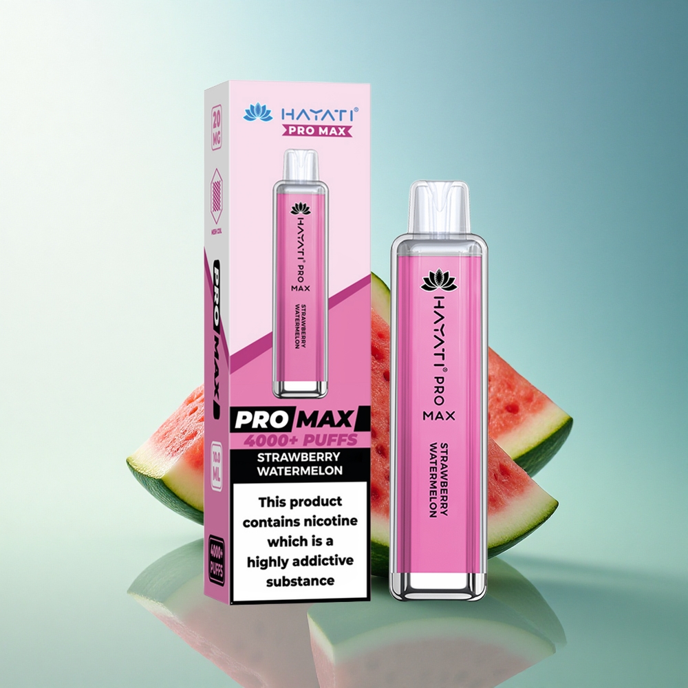 Hayati Pro Max 4000 Puffs Strawberry Watermelon Dual Mesh 1400mAh Rechargeable