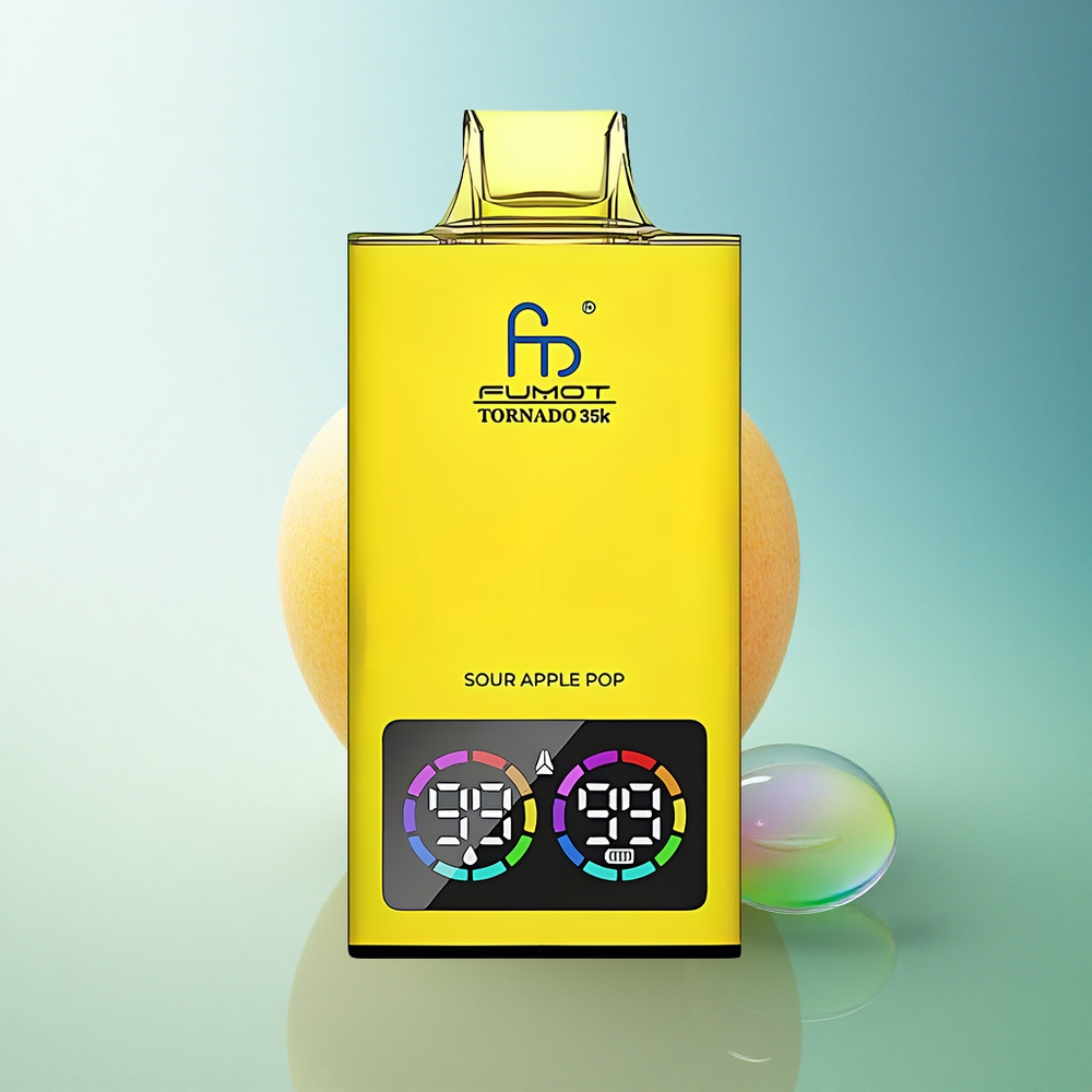Fumot Tornado 35000 Puffs Sour Apple Pop Dual Mesh RGB 700mAh