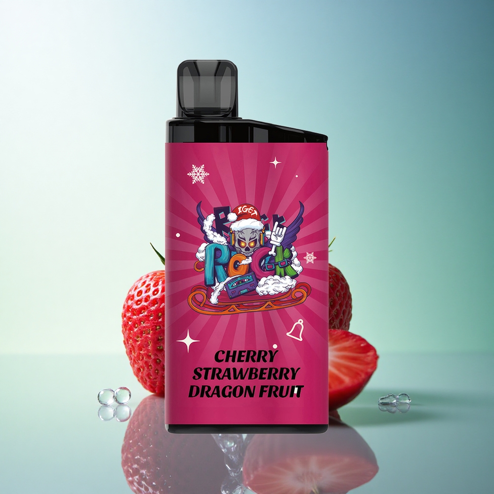 IGET Bar 3500 Puffs Cherry Strawberry Dragon Fruit 1400mAh PC+ALU