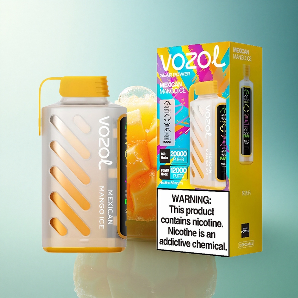 VOZOL Gear Power 20000 Puffs Mexican Mango Ice with Dual Mesh Coil & 20mL Pre-Filled Liquid