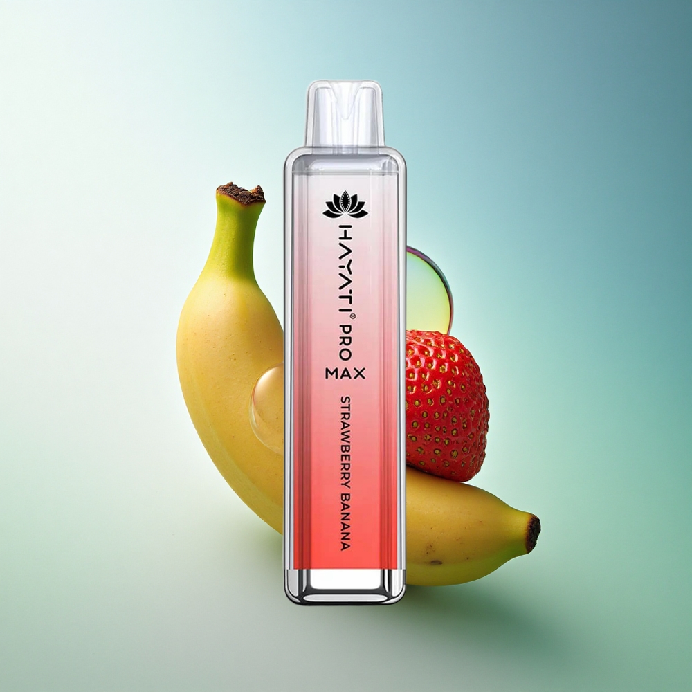 Hayati Pro Max 4000 Puffs Strawberry Banana Dual Coil 1400mAh Rechargeable