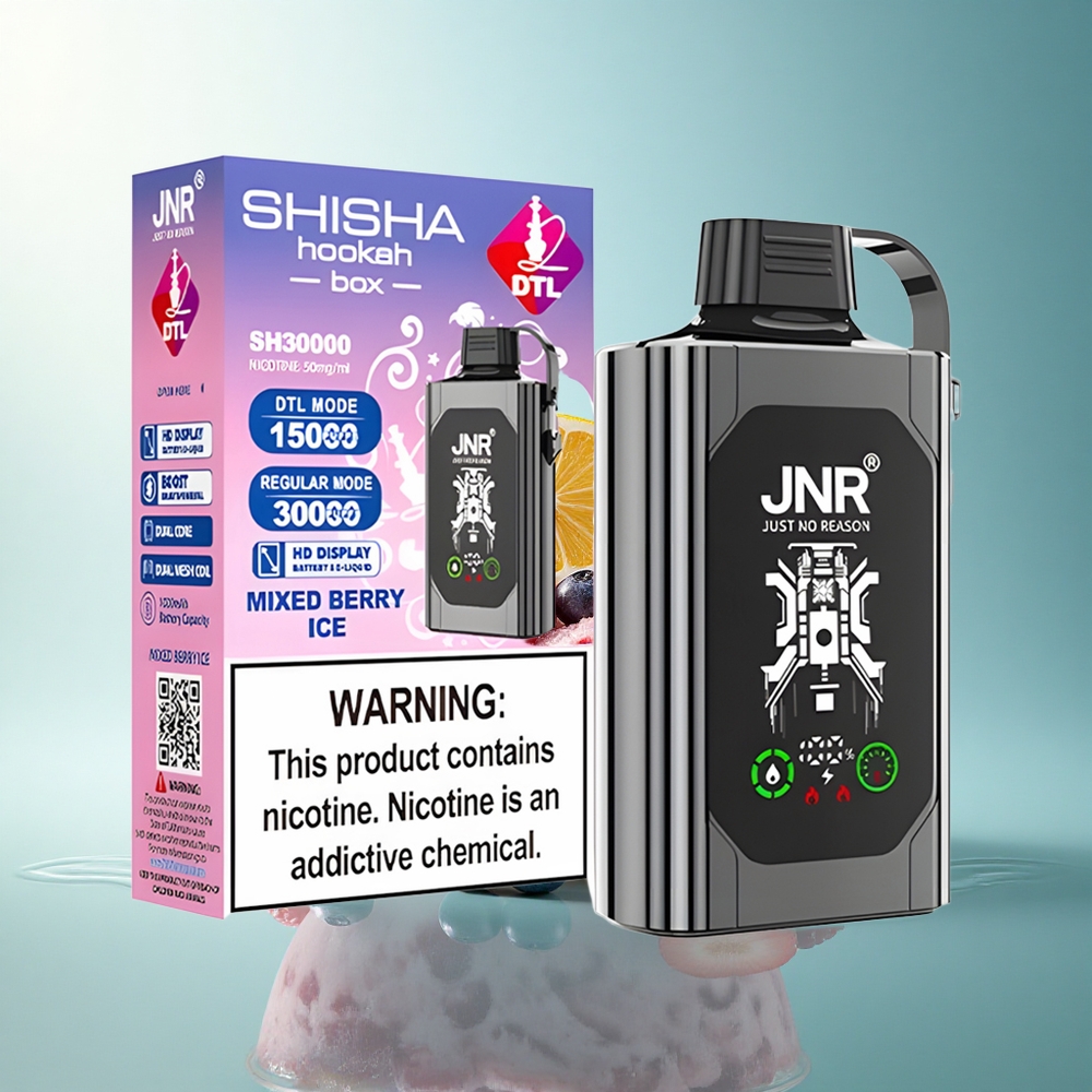 JNR Shisha Hookah Box 20500 Mixed Berry Ice Dual Mesh Coil 25ml