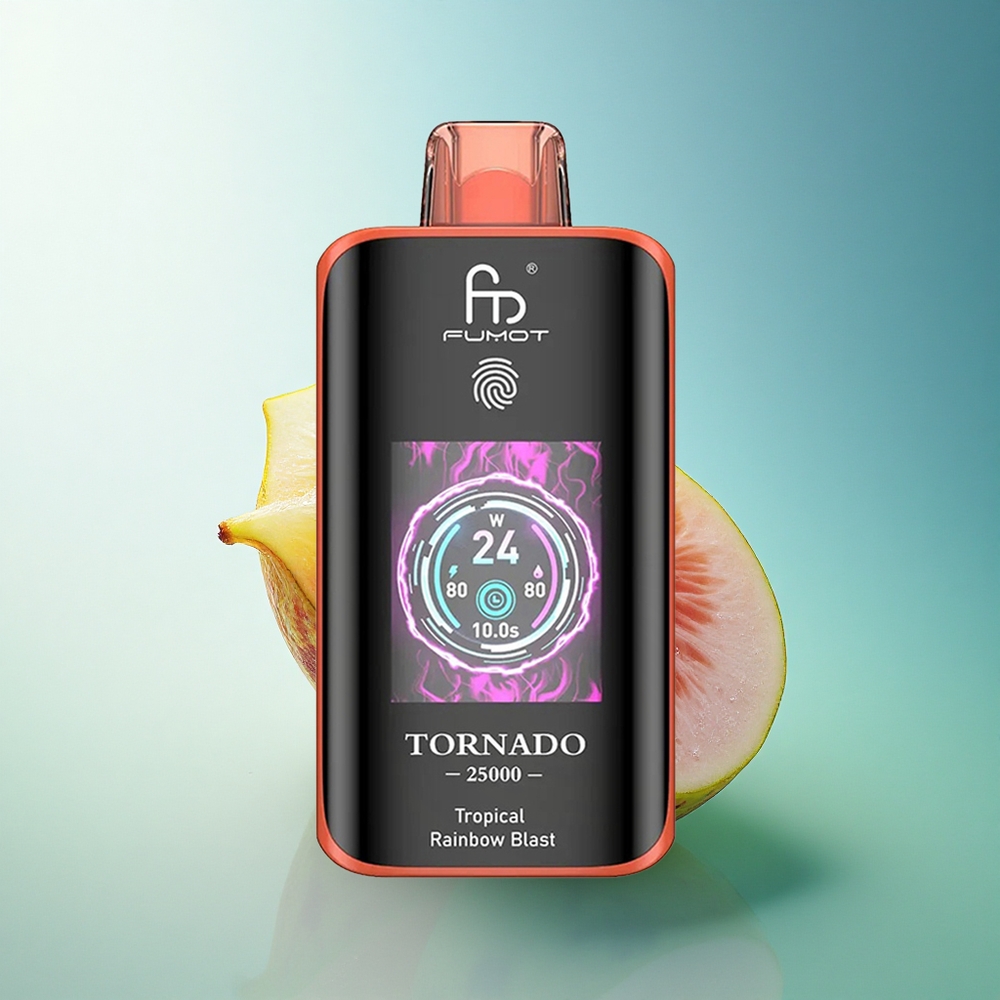 Fumot Tornado 25000 Puffs Tropical Rainbow Blast HD Screen 700mAh