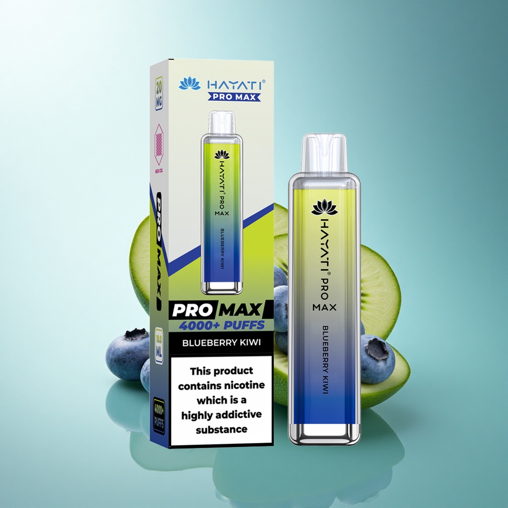 Hayati Pro Max 4000 Puffs Blueberry Kiwi Dual Mesh 1400mAh Disposable Vape