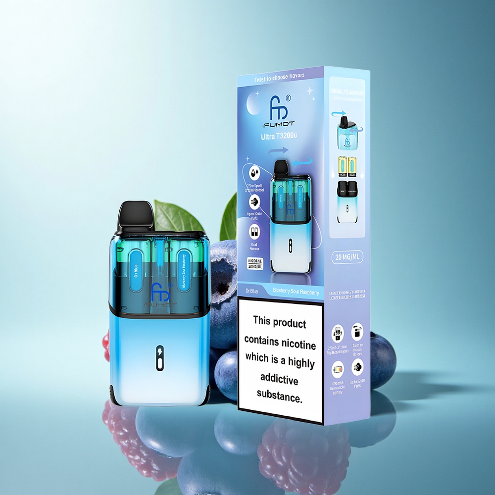 Fumot Ultra T32000 Puffs Dr Blue - Blueberry Sour Raspberry 800mAh 24ml Mesh Coil