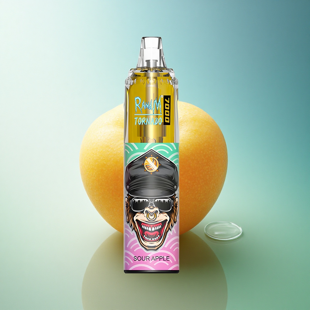 RandM Fumot Tornado 7000 Puffs Sour Apple Mesh Coil 850mAh Air-Adjustable