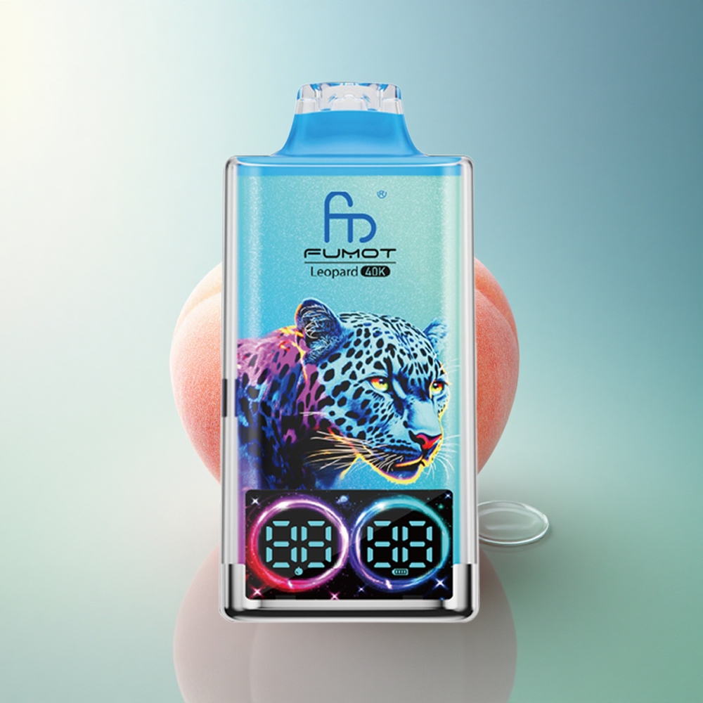 Fumot Leopard 40K Puffs Peach Berry 5% Nicotine Dual Mesh
