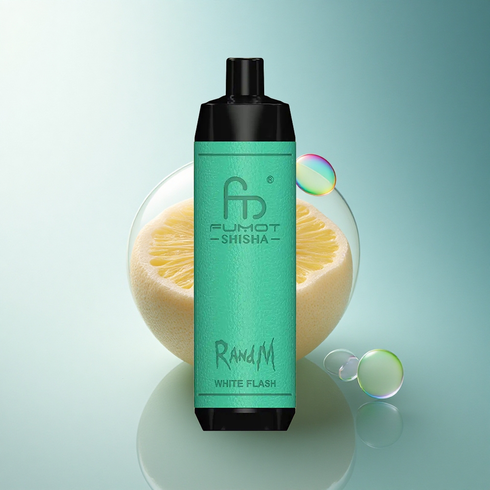 RandM Fumot Shisha 10000 Puffs White Flash LED 850mAh 0.5% Nicotine