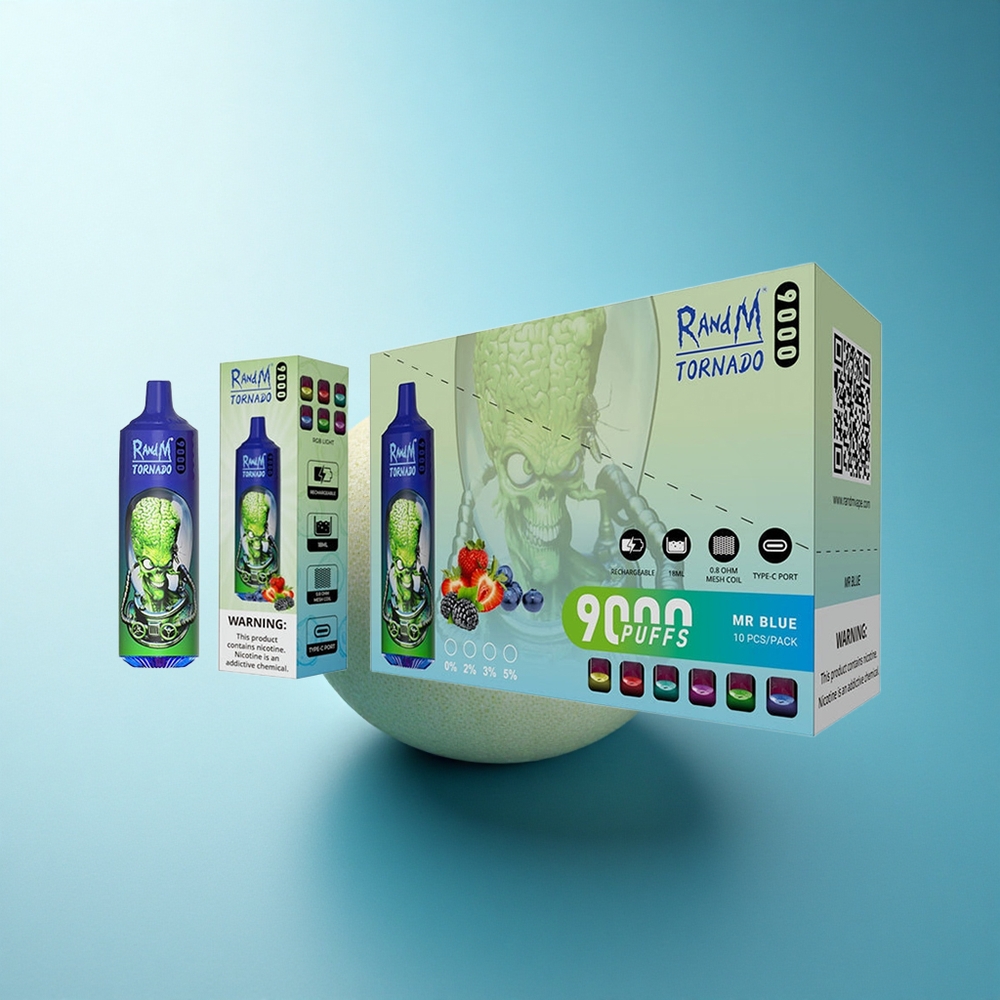 RandM Fumot Tornado 9000 Puffs Mr Blue Mesh 18mL 850mAh