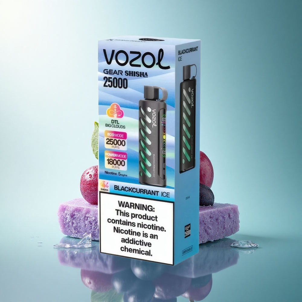 VOZOL Gear Shisha 25000 Puffs Blackcurrant Ice Dual Mesh 1000mAh